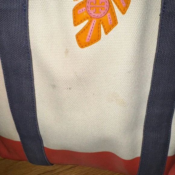 Tory Burch Tropical Canvas Tote Bag - Picture 3 of 9